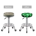 thumbnail image 6 of Picia Green Tie Dye pattern Round Stool Covers Comfy Seat Covers Stretch Removable WashableChair Slipcover Round Bar Chair Cushion Cover-13 inch, 6 of 7