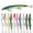 10pc, variant on Floating Minnow Fishing Lure, Laser Finish Hard Bait with 3 Treble Hooks for Bass Pike Walleye, Rainbow Pearl, 5.31 Inch
