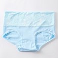 thumbnail image 2 of Women’s Underwear Women's Briefs Underwear Lace High Waist Tummy Panties Floral Waisted Ladies Period Underwear Panty Cotton Seamless Underwear Women Light Blue L, 2 of 2