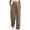 Brown, variant on Buigttklop Pants for Women Women'S Solid Color Elastic Waist Close Slant Pocket Sweatpants Trousers
