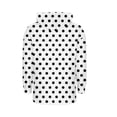 thumbnail image 6 of Womens Fuzzy Hoodies Polka Dot Button Down Loose Long Sleeve Fleece Jackets Mid-Long Plush Soft Casual Outerwear, 6 of 7