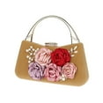 thumbnail image 6 of TOPCHANCES Women 3D Flower Elegant Satin Clutches Evening Bags Handbags Wedding Clutch Purse Rhinestone Pearl Beaded Bags for Prom Party Bride, 6 of 11