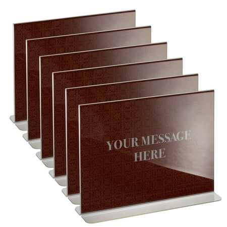 Officemate OIC Upright Horizontal Sign Holder, Letter Size, 6/Pack, Clear (23064)