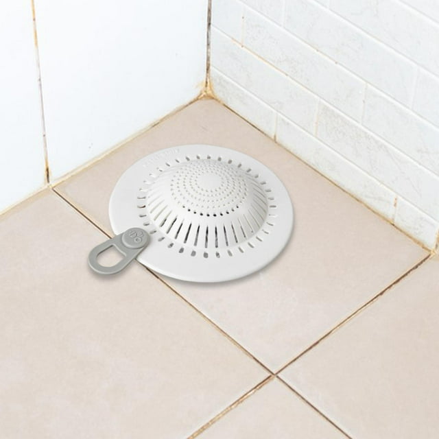 Recogedor de de drenaje, filtro de drenaje de piso de silicona, colador de lavabo de ducha antideslizante práctico y antiobstrucción para Blanco