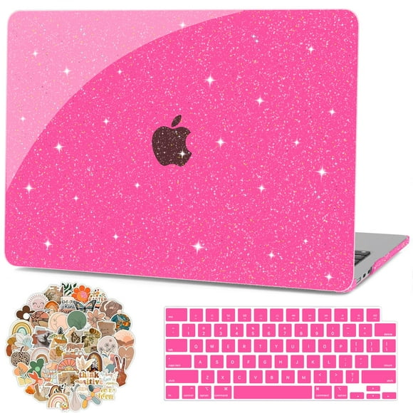 Funda G JGOO compatible con MacBook Air M4 de 13,6 pulgadas, color rosa intenso