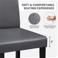 thumbnail image 3 of Yaheetech Faux Leather Dining Room Chairs with Rubberwood Legs, Set of 2, Dark Gray, 3 of 7