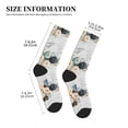 thumbnail image 3 of KLL Pumpkin And White Marble Print Cool Socks Men's Women's Crew Socks Funny Crazy Novelty Stockings, 3 of 7