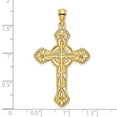 thumbnail image 2 of 14k Gold Religious Faith Cross With Arrow Tips Cut-out and 2-d 33.5mm long Pendant Necklace for Women, 2 of 2