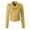 Yellow, variant on Joernso Women Jacket Faux Leather Smooth Surface Turn-down Collar Zip-up Zipper And Rivet Decor Long Sleeves Motorcycle Coat Travel Outerwear