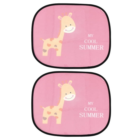 Parasoles de ventana laterales automotrices de dibujos animados, pantalla de malla para ventana de coche, 2 uds.