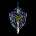 thumbnail image 2 of Boy's Nintendo Legend of Zelda Hidden Pattern Pull Over Hoodie Black Large, 2 of 5