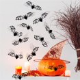 thumbnail image 1 of Feimajia - Araña de fieltro para Halloween, decoración del hogar, calcomanía de pared DIY, suministros para fiesta de Halloween, 3 estilos diferentes de colgante negro aterrador realista, 1 of 4
