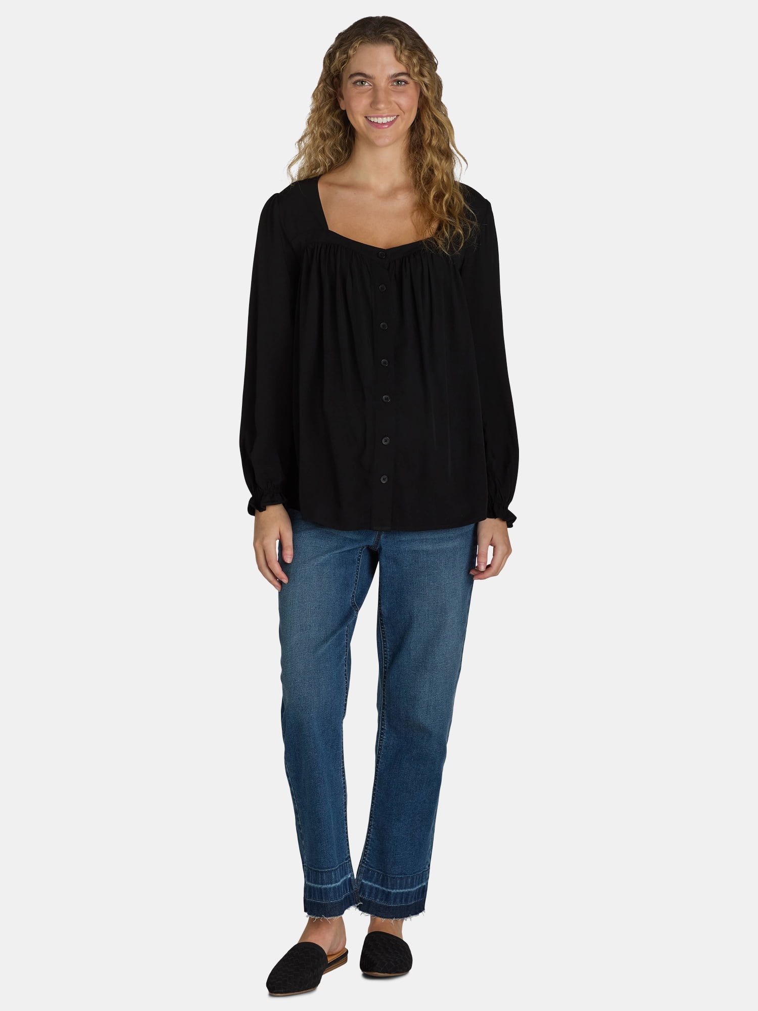 Time and Tru Women's Maternity Square Neck Top
