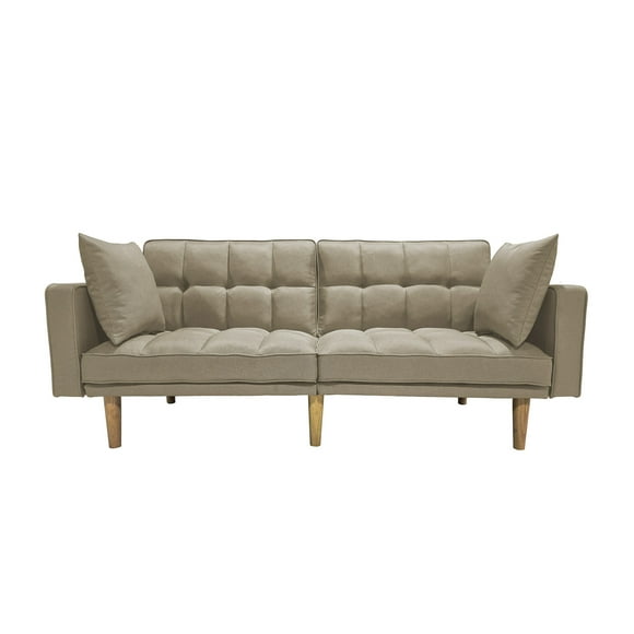 Sofá Cama 2 Plazas Fiano Relan con Diseño Capitoné Beige