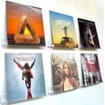 thumbnail image 5 of Estante de almacenamiento de discos de vinilo de 6 pack con soporte de álbum de acrílico Lp/libro Afortunado Sencillez, 5 of 5