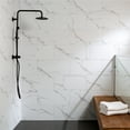 thumbnail image 3 of Palisade 23.2 in. x 11.1 in. Interlocking Vinyl Wall/Backsplash Panels in Carrara Marble (10 Pack), 3 of 6