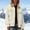 Beige, variant on WIZUTIZ Women's Corduroy Zip Up Jacket Turndown Collar Button Pockets Long Sleeve Hoodless Casual