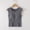 Gray, variant on Women's Padded Tank Top with Built-in Bra and Wide Straps Featuring Round Neck Cropped Design Black L