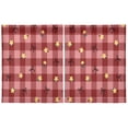 thumbnail image 2 of Plaid Background Bow Tier Curtains Tier Kitchen Living Room Bedroom Balcony 2 Panels 27x24 Inch, 2 of 9