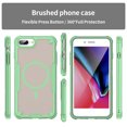 thumbnail image 3 of Asuwish Phone Case for iPhone 7 Plus Compatible with Magsafe Magnetic Tempered Glass Screen Protector Translucent Matte Back Shockproof Protective Cell Cover i Phone7s 7s + 7+ 7p Women Men Green, 3 of 11