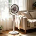 thumbnail image 5 of Oscillating Standing Fan, Oscillating Floor Fan with Remote Control, Adjustable Height Pedestal Fan, Quiet Airflow, Lightweight Pedestal Cooling Fan for Home, Room, Office, Ventilation Accessory, 5 of 6