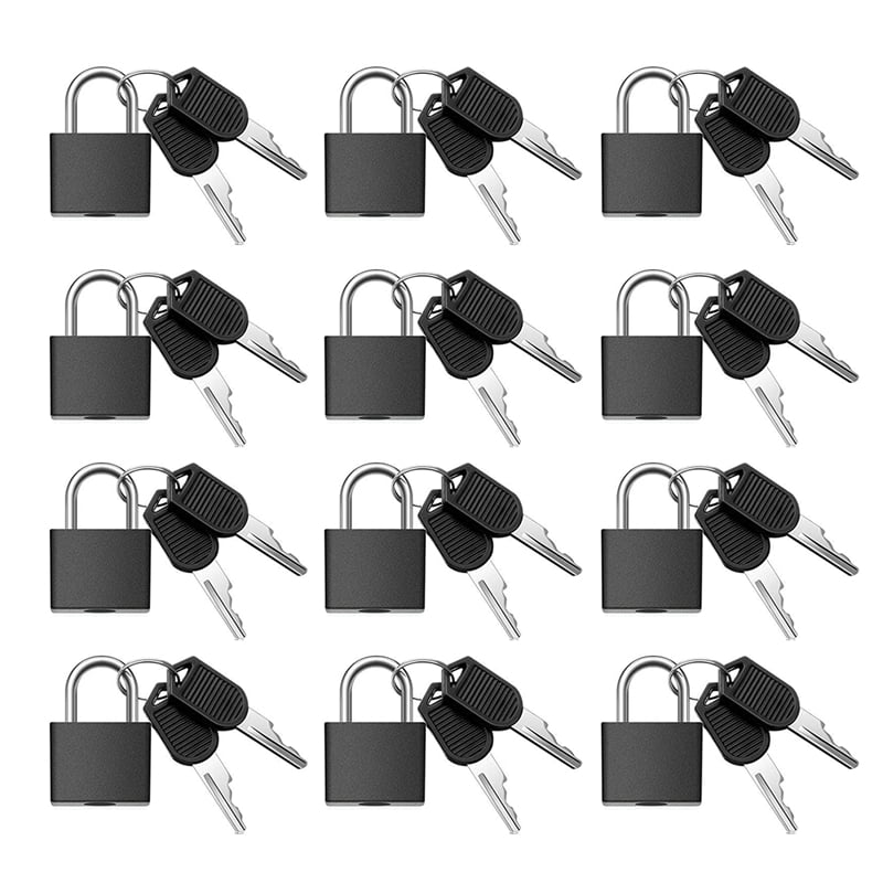 12 Pack Suitcase Locks with ,Small Luggage Padlocks Padlocks Keyed