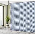 thumbnail image 4 of Ambesonne Leaf Print Shower Curtain, Leaves and Water Drops, 69"Wx75"L, Night Blue White, 4 of 4