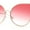 Gold - Red, variant on Super Dapper Round Cat Ear Tip Metal Rim Neat Sunglasses Black - Smoke