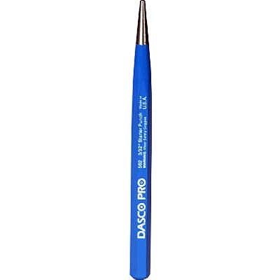 Dasco 530-0 Center Punch, 1/4 in Tip, 4 in OAL, High Carbon Steel