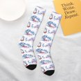 thumbnail image 4 of Daiia Sports Socks Snowy Cottage Holiday Scene Printed Novelty Crew Socks for Men Women Knee High Socks Cotton Socks Soft & Breathable Support Unisex Socks, 4 of 9