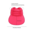 thumbnail image 3 of Sun Protection Hat for Women | Wide Brim UV Blocking Visor - Breathable Cut-Out Top, Adjustable Elastic Band, Lightweight Cloth Material | Outdoor Beach Swim - 28x25cm, 3 of 9
