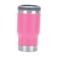 thumbnail image 2 of Enfriador de latas con aislamiento al vacío, soporte para botellas de cerveza de 14 oz de acero inoxidable para exteriores Rosa, 2 of 9