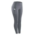 thumbnail image 3 of Women Yoga Leggings Polyester Spandex High Waisted Workout Fitness Pants, 3 of 4
