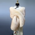 thumbnail image 2 of Jamicy Soft Scarves for Women Christmas Present Winter Warm Shaggy Faux Fur Wraps Shawls Fluffy Capes Stoles Cover Up for Dress Coat, 2 of 3