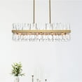 thumbnail image 2 of Serephina 42 inch crystal rectangle chandelier light in satin gold, 2 of 5