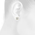 thumbnail image 5 of 10K Yellow Gold Round Diamond 9.50mm Square 4 Prong Stud 3D Earrings 0.50 CT., 5 of 5