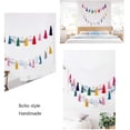 thumbnail image 4 of Nvzi Cotton Colorful Macrame Tassel Garland Pastel String Banner Macrame Rainbow Decor Wall Hanging for Home Boho Decoration, 2 Pack, 4 of 4