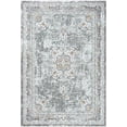 thumbnail image 2 of HR Area Rug 8x10 Traditional Rug Gray Vintage Floor Mat Thin and Soft Rug Floral Print Carpet Foldable Accent Rug Dining Room Living Room Faded Rug for Bedroom, 8x 10 Gray, Silver, Multi Color, 2 of 6