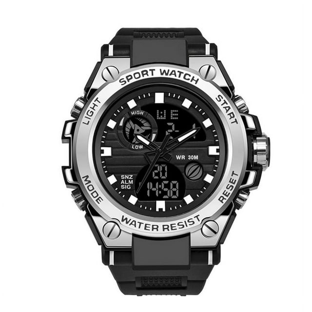Led LED Electronic Sports Watch Waterproof Lightweight Dual Display Luminous Smartwatch for Boys