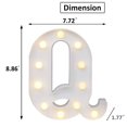 thumbnail image 3 of LED Marquee Letter Lights Sign, Light Up Alphabet Letter for Home Party Wedding Decoration Q, 3 of 5