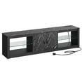 Bestier TV Stand for TVs up to 75" with LED Lights & Power Outlet, Entertainment Center with