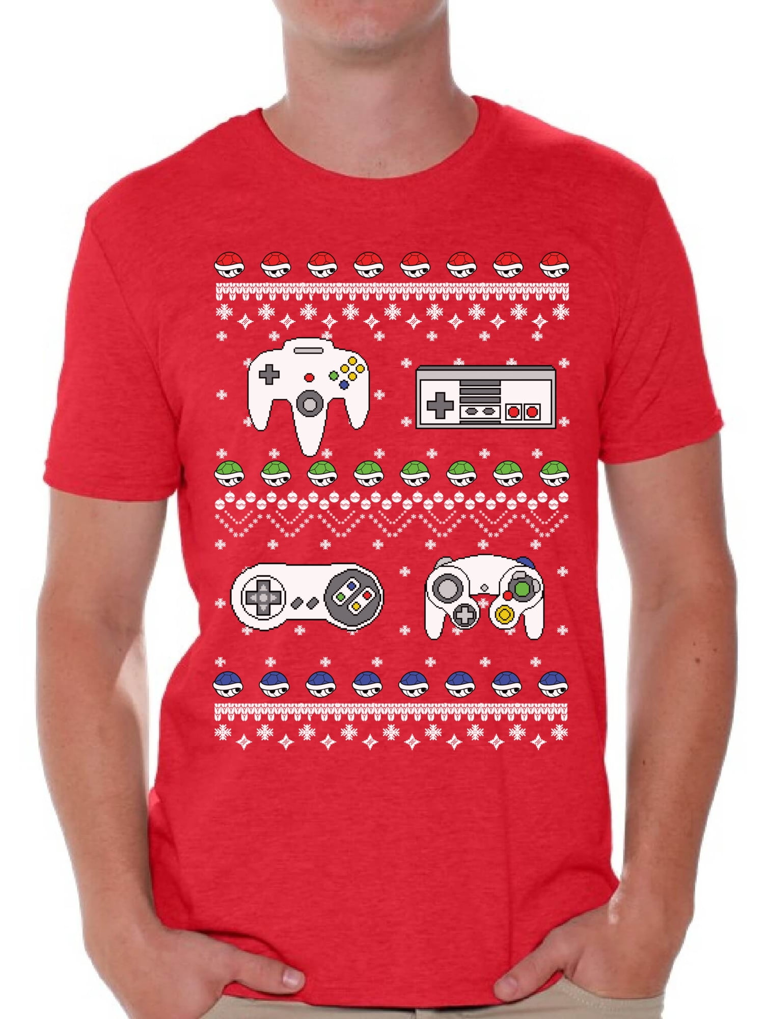 Awkward Styles Gamer Christmas Tshirt for Men Retro Gamer Shirt Funny Christmas  Shirts for Men Ugly Christmas T Shirt Geeky Christmas T-Shirt Xmas Party  Gifts for Him Nerdy Xmas Tshirt Xmas Gaming -