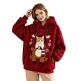 thumbnail image 3 of Christmas Reindeer Pet Carrier Hoodie, Teddy Dog Pocket Sweatshirt with Head Window for Women, 3 of 7