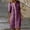 Purple, variant on Womens Cotton Linen Button Down Shirt Dress Casual Half Sleeve Lapel Knee Length Dresses Summer Loose Fit Dress
