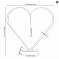 thumbnail image 2 of Heart Shaped Wedding Bracket Metal Arch Background Wrought Iron Wedding Event Party Decoration (White), 2 of 10