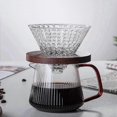 thumbnail image 1 of Pour Over Coffee Server Vertical Stripes Glass Coffee Pot Heat Resistant V60 Drip Coffee Share Pot Hy, 1 of 4