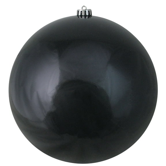 Northlight Shiny Jet Black Shatterproof Christmas Ball Ornament 10" (250mm)