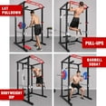 thumbnail image 4 of SPARTAN 1500 Lb. Capacity Exercise Power Cage Rack with Lat pull down, J-hook, Pulley system, Squat Rack with Landmine and Safety Bar, 4 of 7