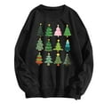 thumbnail image 3 of Christmas Tree Sweatshirts for Women 2025 Long Sleeve Crewneck Holiday Xmas Graphic Sweatshirt Pullover Tops, 3 of 5