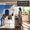 thumbnail image 5 of Oriental Furniture 6 ft. Tall Santorini Greece Room Divider - 3 Panel, 5 of 5